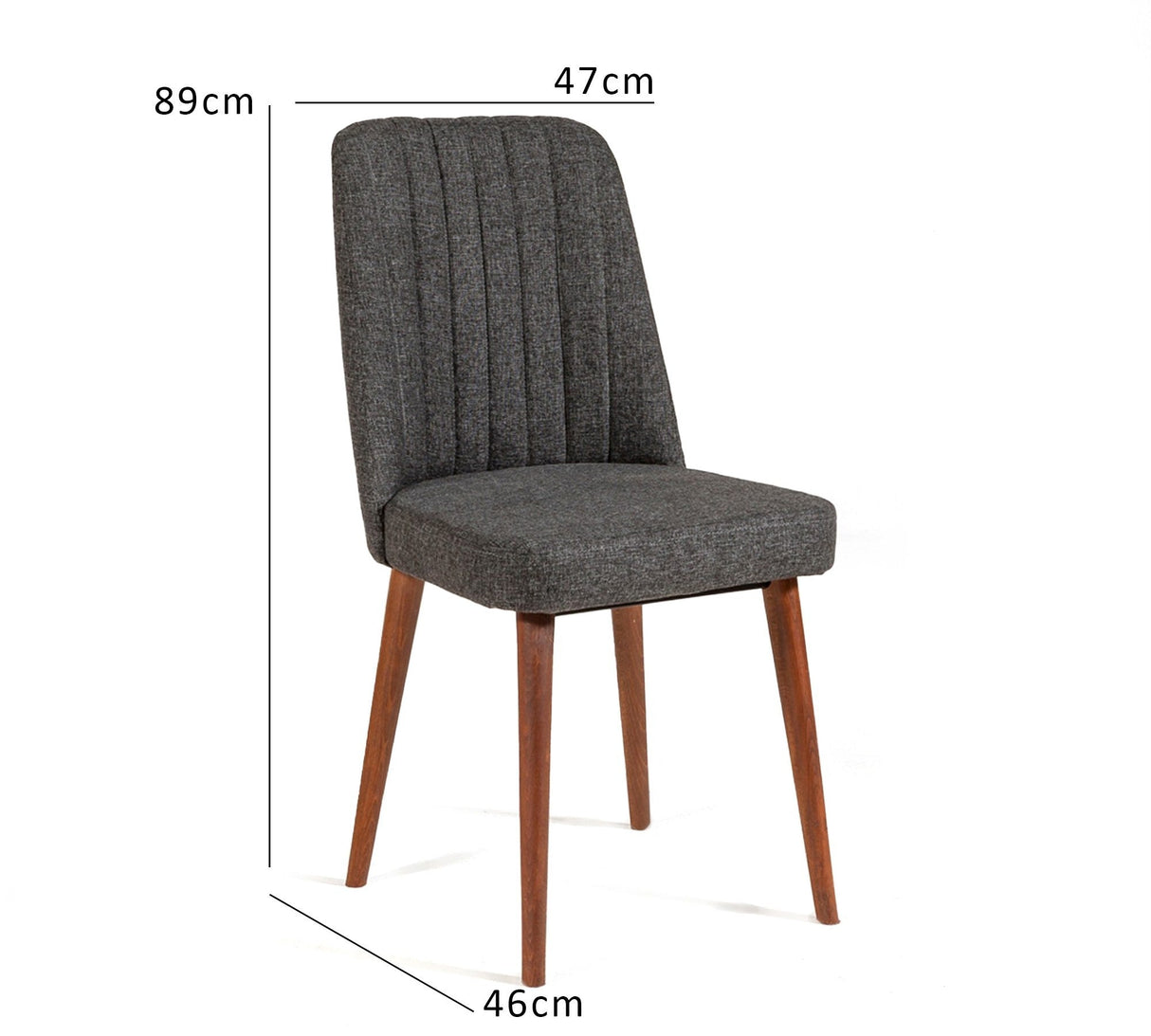 Scaun Vina Sandalye, Diverse culori, Diverse dimensiuni - Nuc - Antracit - 47x46x89 cm | SKU: 869VEL5132 | Scaun Vina Sandalye, varianta Nuc - Antracit - 47x46x89 cm, produs pentru amenajarea locuinței, disponibil online în România la CasaMob