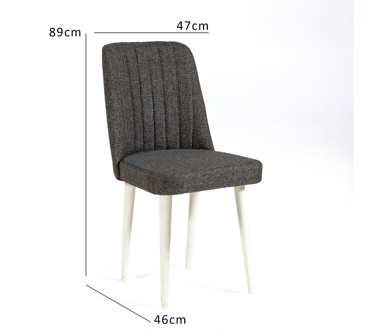 Scaun Vina Sandalye, Diverse culori, Diverse dimensiuni - Alb - Antracit - 47x46x89 cm | SKU: 869VEL5150 | Scaun Vina Sandalye, varianta Alb - Antracit - 47x46x89 cm, produs pentru amenajarea locuinței, disponibil online în România la CasaMob