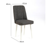 Scaun Vina Sandalye, Diverse culori, Diverse dimensiuni - Alb - Antracit - 47x46x89 cm | SKU: 869VEL5150 | Scaun Vina Sandalye, varianta Alb - Antracit - 47x46x89 cm, produs pentru amenajarea locuinței, disponibil online în România la CasaMob