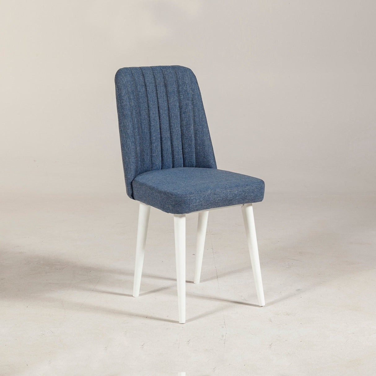 Scaun Vina Sandalye, Diverse culori, Diverse dimensiuni - Alb - Albastru închis - 47x46x89 cm | SKU: 869VEL5156 | Scaun Vina Sandalye, varianta Alb - Albastru închis - 47x46x89 cm, produs pentru amenajarea locuinței, disponibil online în România la CasaMob