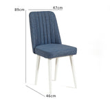 Scaun Vina Sandalye, Diverse culori, Diverse dimensiuni - Alb - Albastru închis - 47x46x89 cm | SKU: 869VEL5156 | Scaun Vina Sandalye, varianta Alb - Albastru închis - 47x46x89 cm, produs pentru amenajarea locuinței, disponibil online în România la CasaMob