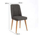 Scaun Vina Sandalye, Diverse culori, Diverse dimensiuni - Pin atlantic - Antracit - 47x46x89 cm | SKU: 869VEL5108 | Scaun Vina Sandalye, varianta Pin atlantic - Antracit - 47x46x89 cm, produs pentru amenajarea locuinței, disponibil online în România la CasaMob