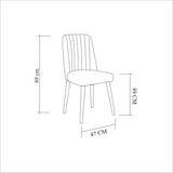 Scaun Vina Sandalye, Diverse culori, Diverse dimensiuni - Pin atlantic - Antracit - 47x46x89 cm | SKU: 869VEL5108 | Scaun Vina Sandalye, varianta Pin atlantic - Antracit - 47x46x89 cm, produs pentru amenajarea locuinței, disponibil online în România la CasaMob