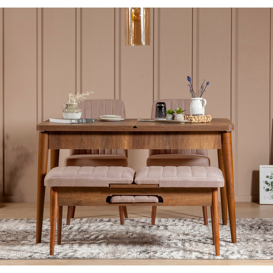 Scaun Vina Sandalye, Diverse culori, Diverse dimensiuni - Nuc - Piatră - 47x46x89 cm | SKU: 869VEL5181 | Scaun Vina Sandalye, varianta Nuc - Piatră - 47x46x89 cm, produs pentru amenajarea locuinței, disponibil online în România la CasaMob