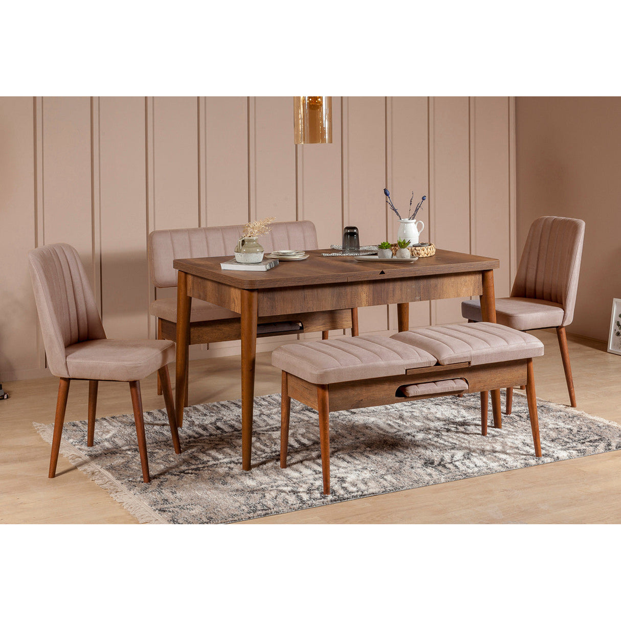Scaun Vina Sandalye, Diverse culori, Diverse dimensiuni - Nuc - Piatră - 47x46x89 cm | SKU: 869VEL5181 | Scaun Vina Sandalye, varianta Nuc - Piatră - 47x46x89 cm, produs pentru amenajarea locuinței, disponibil online în România la CasaMob