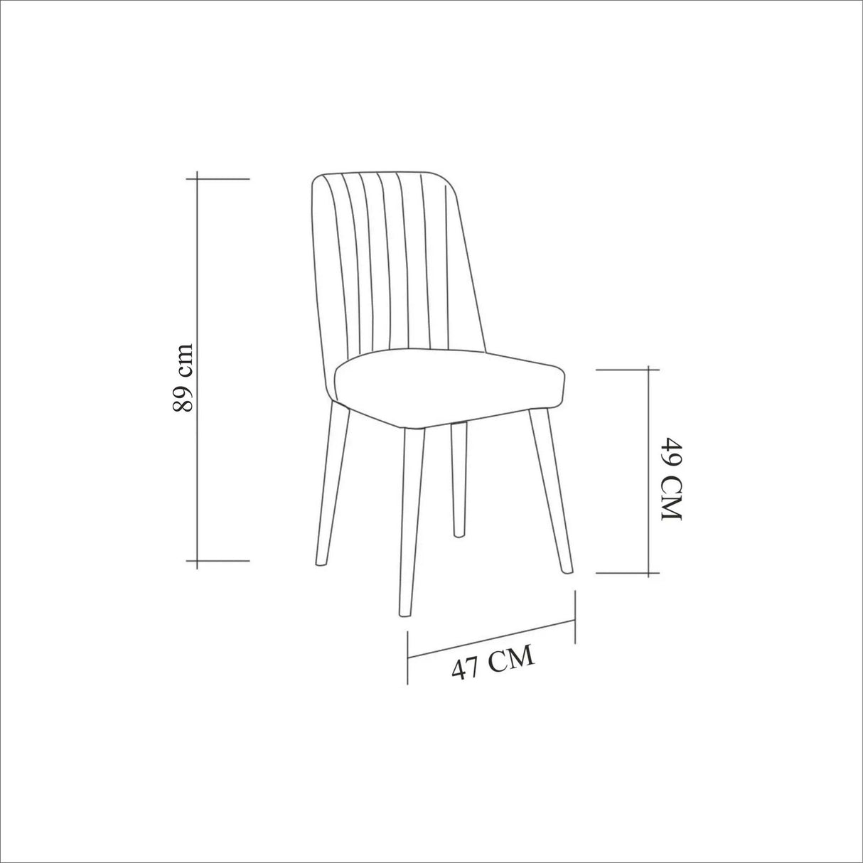 Scaun Vina Sandalye, Diverse culori, Diverse dimensiuni - Nuc - Piatră - 47x46x89 cm | SKU: 869VEL5181 | Scaun Vina Sandalye, varianta Nuc - Piatră - 47x46x89 cm, produs pentru amenajarea locuinței, disponibil online în România la CasaMob