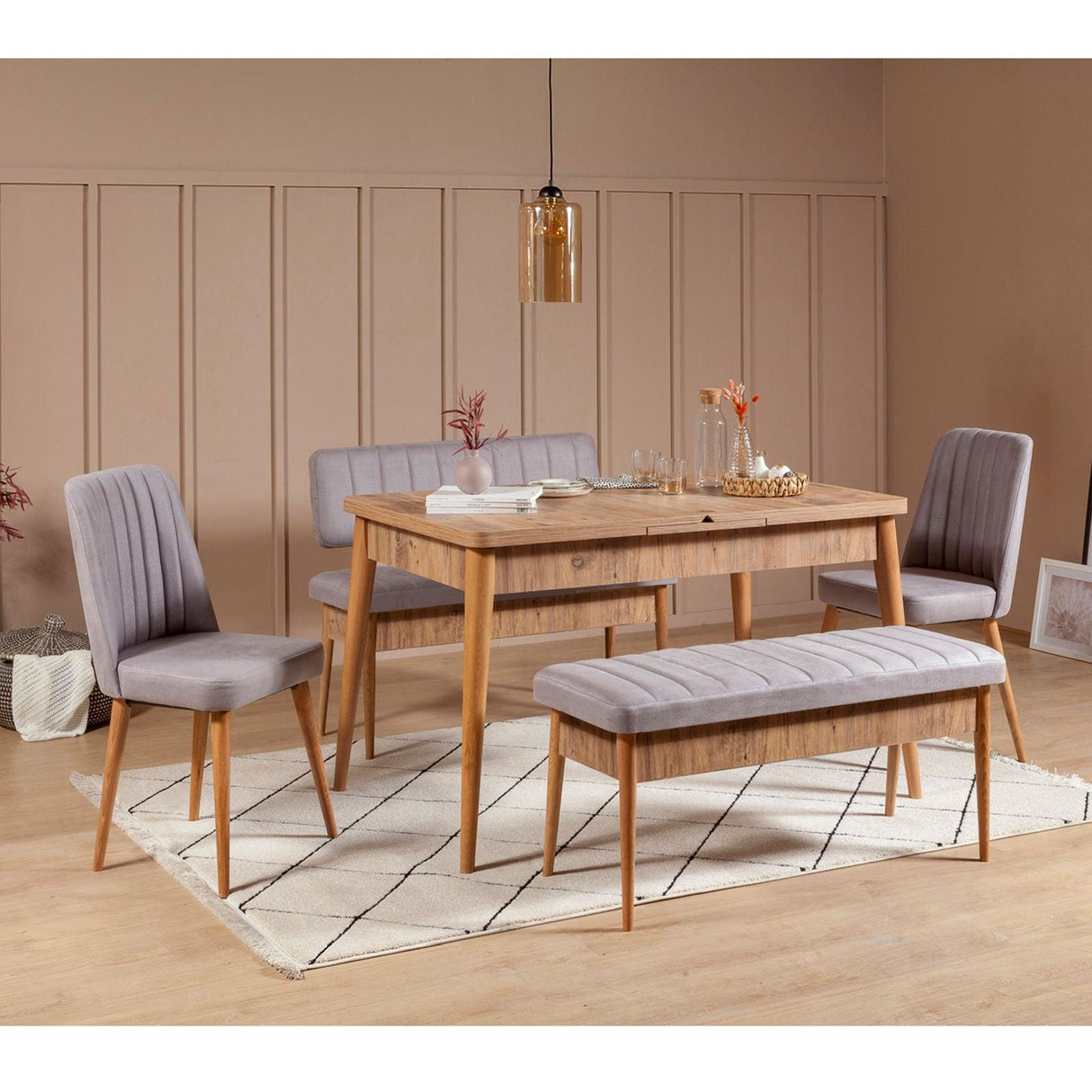 Taburet Vina Bank, Diverse culori, 110x40x85 cm - Pin atlantic - Soho | SKU: 869VEL5121 | Taburet Vina Bank, 110x40x85 cm, varianta Pin atlantic - Soho, produs pentru amenajarea locuinței, disponibil online în România la CasaMob