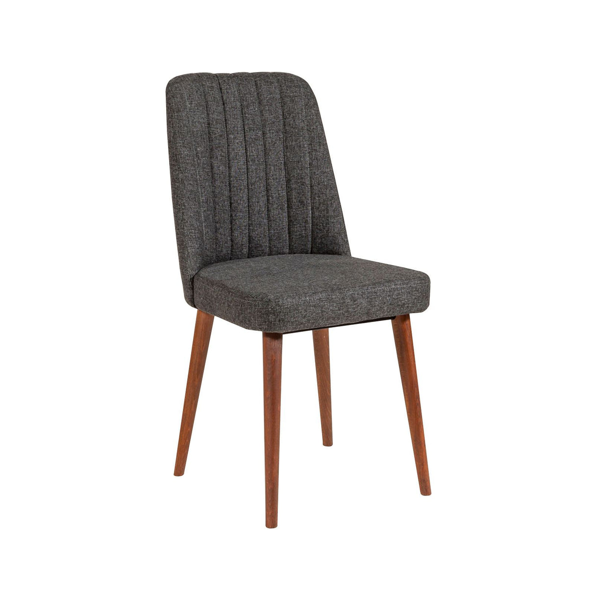 Masă extensibilă cu scaune 4 bucăți Vina 1053, Nuc - Antracit, 130x80x77 cm