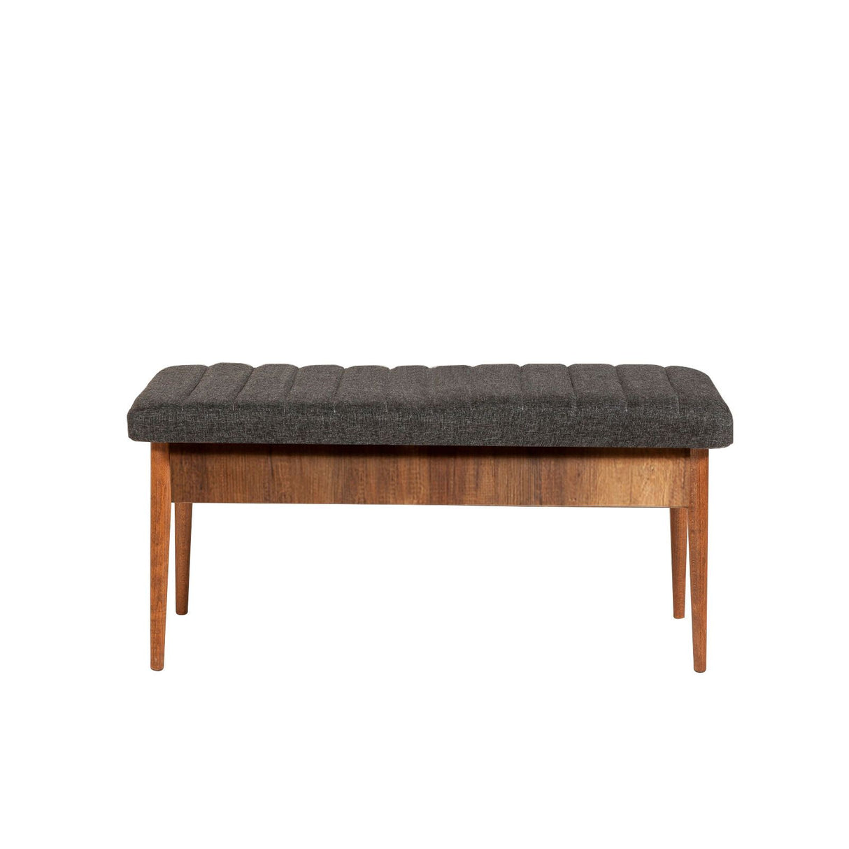 Masă extensibilă cu scaune 4 bucăți Vina 1053, Nuc - Antracit, 130x80x77 cm
