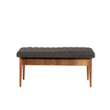 Masă extensibilă cu scaune 4 bucăți Vina 1053, Nuc - Antracit, 130x80x77 cm