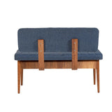 Taburet Vina Bank, Diverse culori, 110x40x85 cm - Nuc - Albastru închis | SKU: 869VEL5139 | Taburet Vina Bank, 110x40x85 cm, varianta Nuc - Albastru închis, produs pentru amenajarea locuinței, disponibil online în România la CasaMob