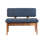 Taburet Vina Bank, Diverse culori, 110x40x85 cm - Nuc - Albastru închis | SKU: 869VEL5139 | Taburet Vina Bank, 110x40x85 cm, varianta Nuc - Albastru închis, produs pentru amenajarea locuinței, disponibil online în România la CasaMob
