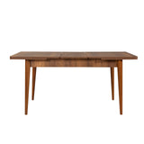 Masă extensibilă cu scaune 5 bucăți Vina Walnut Soho Grey, Nuc - Soho, 130x80x77 cm