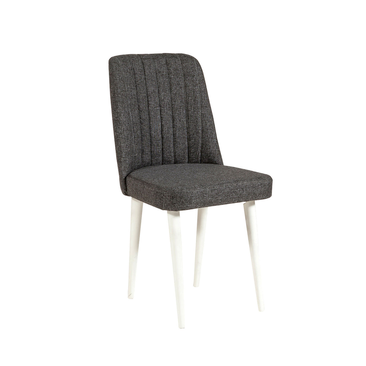 Masă extensibilă cu scaune 4 bucăți Vina 1053, Alb - Antracit, 129x80x75 cm