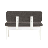 Masă extensibilă cu scaune 5 bucăți Vina White Anthracite, Alb - Antracit, 130x80x77 cm