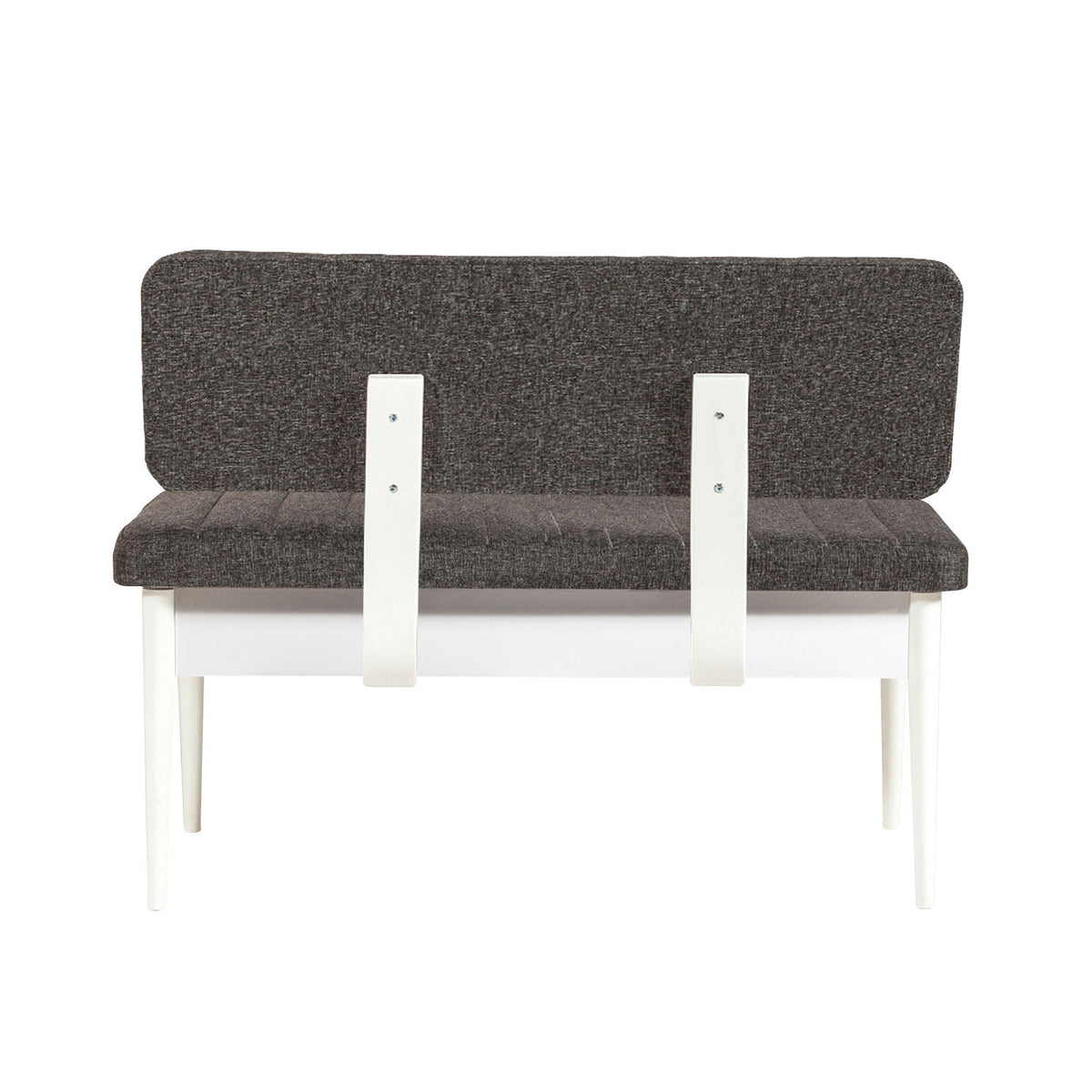 Masă extensibilă cu scaune 5 bucăți Vina White Anthracite, Alb - Antracit, 130x80x77 cm, SKU 869VEL5147, imagine 10
