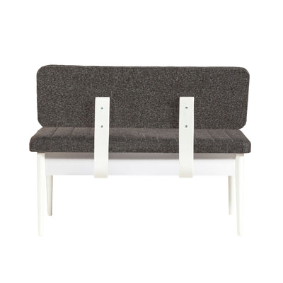 Masă extensibilă cu scaune 5 bucăți Vina White Anthracite, Alb - Antracit, 130x80x77 cm, SKU 869VEL5147, imagine 10