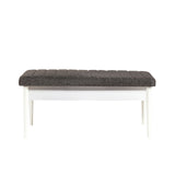 Masă extensibilă cu scaune 5 bucăți Vina White Anthracite, Alb - Antracit, 130x80x77 cm