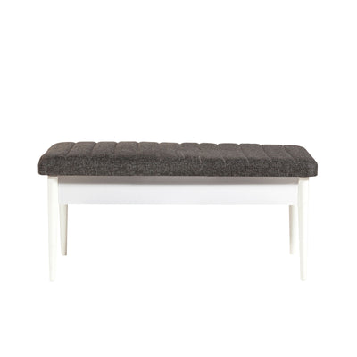 Masă extensibilă cu scaune 5 bucăți Vina White Anthracite, Alb - Antracit, 130x80x77 cm, SKU 869VEL5147, imagine 6