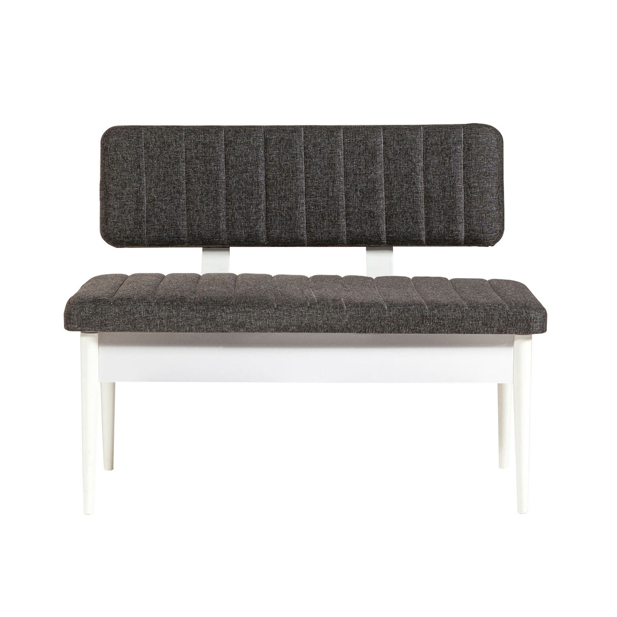 Masă extensibilă cu scaune 5 bucăți Vina White Anthracite, Alb - Antracit, 130x80x77 cm