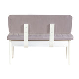 Masă extensibilă cu scaune 5 bucăți Vina White Soho Grey, Alb - Soho, 130x80x77 cm