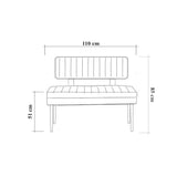 Taburet Vina Bank, Diverse culori, 110x40x85 cm - Alb - Piatră | SKU: 869VEL5165 | Taburet Vina Bank, 110x40x85 cm, varianta Alb - Piatră, produs pentru amenajarea locuinței, disponibil online în România la CasaMob