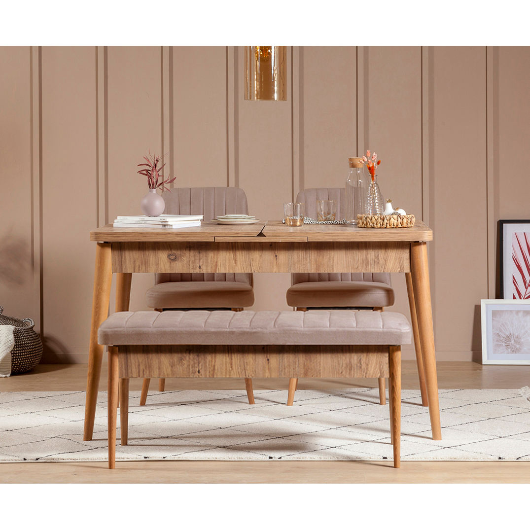 Masă extensibilă cu scaune 4 bucăți Vina 0900, Diverse culori, 130x80x77 cm - Pin atlantic - Piatră | SKU: 869VEL5176 | Masă extensibilă cu scaune 4 bucăți Vina 0900, 130x80x77 cm, varianta Pin atlantic - Piatră, produs pentru amenajarea locuinței, disponibil online în România la CasaMob