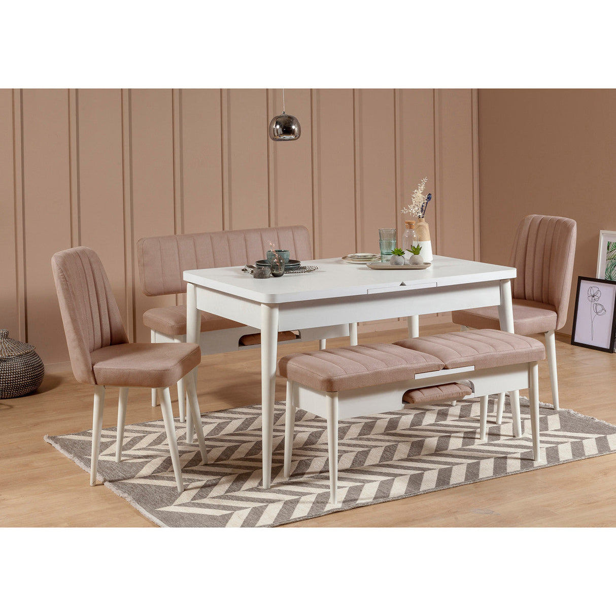 Scaun Vina Sandalye, Diverse culori, Diverse dimensiuni - Alb - Piatră - 46x46x85 cm | SKU: 869VEL5180 | Scaun Vina Sandalye, varianta Alb - Piatră - 46x46x85 cm, produs pentru amenajarea locuinței, disponibil online în România la CasaMob