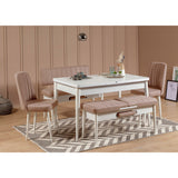 Scaun Vina Sandalye, Diverse culori, Diverse dimensiuni - Alb - Piatră - 46x46x85 cm | SKU: 869VEL5180 | Scaun Vina Sandalye, varianta Alb - Piatră - 46x46x85 cm, produs pentru amenajarea locuinței, disponibil online în România la CasaMob