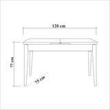 Masă dining Costa Masa, Diverse culori, 120x75x77 cm - Pin atlantic | SKU: 869VEL5188 | Masă dining Costa Masa, 120x75x77 cm, varianta Pin atlantic, produs pentru amenajarea locuinței, disponibil online în România la CasaMob