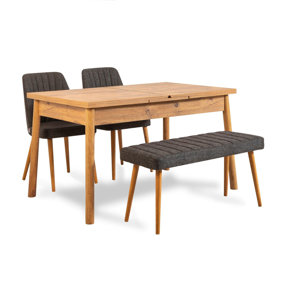 Masă extensibilă cu scaune 4 bucăți Santiago Atlantice, Diverse culori, 120x75x77 cm - Pin atlantic - Antracit | SKU: 869VEL5193 | Masă extensibilă cu scaune 4 bucăți Santiago Atlantice, 120x75x77 cm, varianta Pin atlantic - Antracit, produs pentru amenajarea locuinței, disponibil online în România la CasaMob