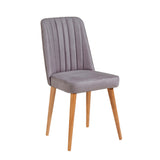 Masă extensibilă cu scaune 4 bucăți Santiago Atlantice -Soho Grey, Pin atlantic - Gri, 120x75x77 cm