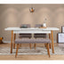 Masă extensibilă cu scaune 4 bucăți Santiago White Atlantic-Soho Grey, Pin atlantic - Alb - Gri, 120x75x77 cm, SKU 869VEL5248, imagine 2