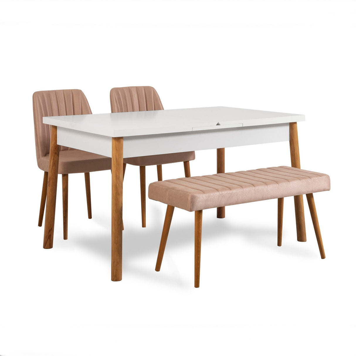 Masă extensibilă cu scaune Santiago, Diverse culori, Diverse configurații, 120x75x77 cm - Pin atlantic - Alb - Piatră - 4 bucăți | SKU: 869VEL5254 | Masă extensibilă cu scaune Santiago, 120x75x77 cm, varianta Pin atlantic - Alb - Piatră - 4 bucăți, produs pentru amenajarea locuinței, disponibil online în România la CasaMob