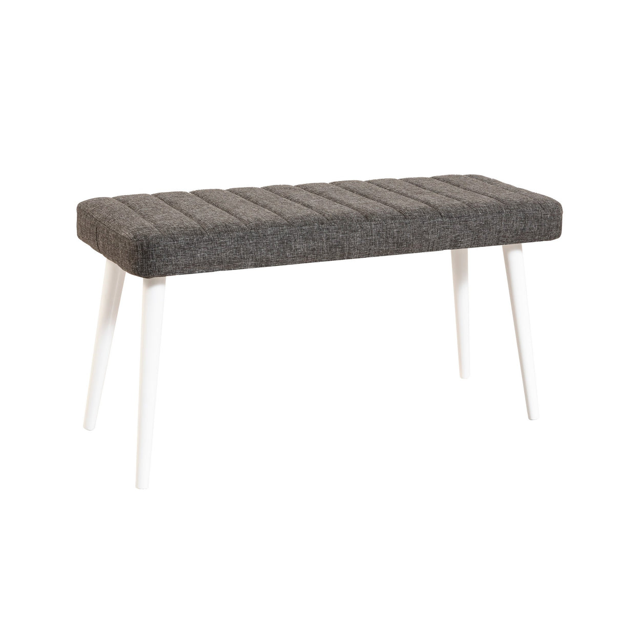 Masă extensibilă cu scaune 6 bucăți Santiago White Antracite, Alb - Antracit, 120x75x77 cm