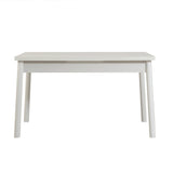 Masă cu scaune 4 bucăți Costa White, Alb - Stone, 120x75x77 cm