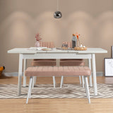 Masă extensibilă cu scaune Santiago, Diverse culori, Diverse configurații, 120x75x77 cm - Alb - Piatră - 4 bucăți | SKU: 869VEL5268 | Masă extensibilă cu scaune Santiago, 120x75x77 cm, varianta Alb - Piatră - 4 bucăți, produs pentru amenajarea locuinței, disponibil online în România la CasaMob