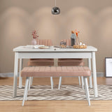 Masă extensibilă cu scaune Santiago, Diverse culori, Diverse configurații, 120x75x77 cm - Alb - Piatră - 4 bucăți | SKU: 869VEL5268 | Masă extensibilă cu scaune Santiago, 120x75x77 cm, varianta Alb - Piatră - 4 bucăți, produs pentru amenajarea locuinței, disponibil online în România la CasaMob