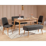 Masă extensibilă cu scaune 5 bucăți Vina 1053 - 4, Diverse culori, 129x80x75 cm - Pin atlantic - Antracit | SKU: 869VEL5330 | Masă extensibilă cu scaune 5 bucăți Vina 1053 - 4, 129x80x75 cm, varianta Pin atlantic - Antracit, produs pentru amenajarea locuinței, disponibil online în România la CasaMob