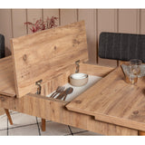 Masă extensibilă cu scaune 5 bucăți Vina 1053 - 4, Diverse culori, 129x80x75 cm - Pin atlantic - Antracit | SKU: 869VEL5330 | Masă extensibilă cu scaune 5 bucăți Vina 1053 - 4, 129x80x75 cm, varianta Pin atlantic - Antracit, produs pentru amenajarea locuinței, disponibil online în România la CasaMob