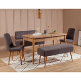 Masă extensibilă cu scaune 5 bucăți Vina 0701 - 4, Diverse culori, 129x80x75 cm - Pin atlantic - Antracit | SKU: 869VEL5334 | Masă extensibilă cu scaune 5 bucăți Vina 0701 - 4, 129x80x75 cm, varianta Pin atlantic - Antracit, produs pentru amenajarea locuinței, disponibil online în România la CasaMob