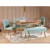 Pin atlantic - Pistachio green | SKU: 869VEL5335 | Masă extensibilă cu scaune 5 bucăți Vina 0701 - 4, 129x80x75 cm, varianta Pin atlantic - Pistachio green, produs pentru amenajarea locuinței, disponibil online în România la CasaMob