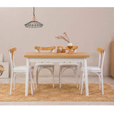 Masă cu scaune Oliver Sbt. Karina, Diverse culori, Diverse configurații, 120x75x77 cm - Alb - 5 bucăți | SKU: 869VEL8123 | Masă cu scaune Oliver Sbt. Karina, 120x75x77 cm, varianta Alb - 5 bucăți, produs pentru amenajarea locuinței, disponibil online în România la CasaMob