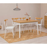 Masă cu scaune Oliver Sbt. Karina, Diverse culori, Diverse configurații, 120x75x77 cm - Alb - 5 bucăți | SKU: 869VEL8123 | Masă cu scaune Oliver Sbt. Karina, 120x75x77 cm, varianta Alb - 5 bucăți, produs pentru amenajarea locuinței, disponibil online în România la CasaMob