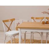 Masă cu scaune Oliver Sbt. Karina, Diverse culori, Diverse configurații, 120x75x77 cm - Alb - 5 bucăți | SKU: 869VEL8123 | Masă cu scaune Oliver Sbt. Karina, 120x75x77 cm, varianta Alb - 5 bucăți, produs pentru amenajarea locuinței, disponibil online în România la CasaMob