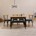 Negru | SKU: 869VEL8140 | Masă cu scaune 6 bucăți Oliver Sbt.Karina, 120x75x77 cm, varianta Negru, produs pentru amenajarea locuinței, disponibil online în România la CasaMob