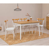 Masă extensibilă cu scaune Oliver Açl.Karina, Diverse culori, Diverse configurații, 120x75x77 cm - Alb - 5 bucăți | SKU: 869VEL8150 | Masă extensibilă cu scaune Oliver Açl.Karina, 120x75x77 cm, varianta Alb - 5 bucăți, produs pentru amenajarea locuinței, disponibil online în România la CasaMob