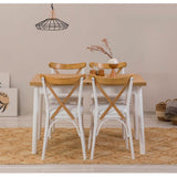 Masă extensibilă cu scaune Oliver Açl.Karina, Diverse culori, Diverse configurații, 120x75x77 cm - Alb - 5 bucăți | SKU: 869VEL8150 | Masă extensibilă cu scaune Oliver Açl.Karina, 120x75x77 cm, varianta Alb - 5 bucăți, produs pentru amenajarea locuinței, disponibil online în România la CasaMob