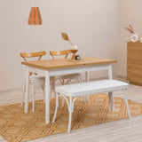 Masă extensibilă cu scaune Oliver Açl.Karina, Diverse culori, Diverse configurații, 120x75x77 cm - Alb - 4 bucăți | SKU: 869VEL8152 | Masă extensibilă cu scaune Oliver Açl.Karina, 120x75x77 cm, varianta Alb - 4 bucăți, produs pentru amenajarea locuinței, disponibil online în România la CasaMob