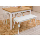 Masă extensibilă cu scaune Oliver Açl.alb Karina, Alb, Diverse configurații, 120x75x77 cm - 6 bucăți | SKU: 869VEL8157 | Masă extensibilă cu scaune Oliver Açl.alb Karina, Alb, 120x75x77 cm, varianta 6 bucăți, produs pentru amenajarea locuinței, disponibil online în România la CasaMob
